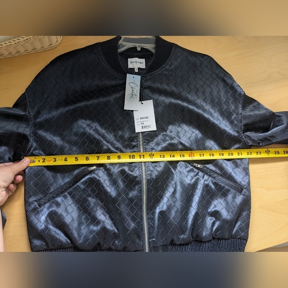 NWT ! LEO & UGO Gina Jacket Navy Blue Glossy Size 5 = XL Perfect For Fall ! - Picture 12 of 16